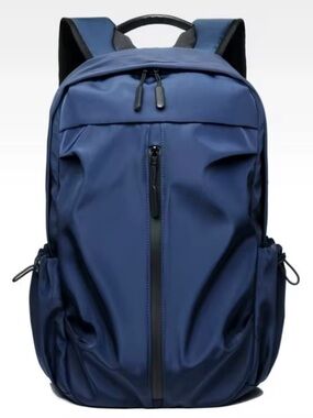 Men's Navy Blue Travel Backpack - Slim Urban Design with USB charging port